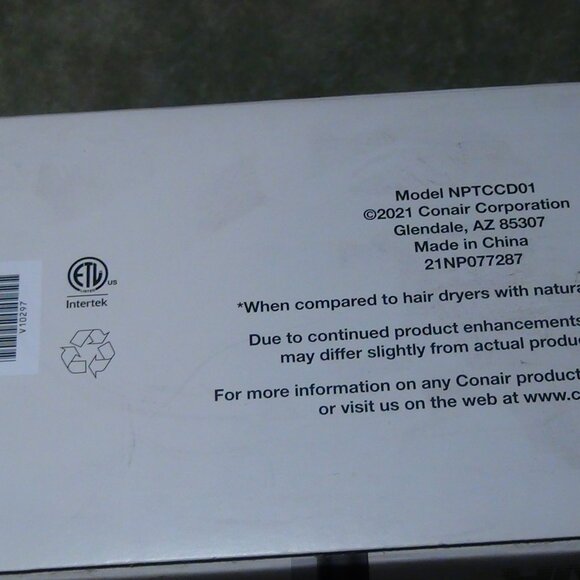 Conair The Curl Collective 1875 Watt Ionic Ceramic Hair Dryer Black 18" - Picture 9 of 16